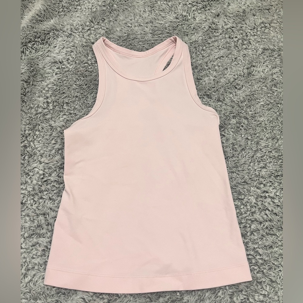 Lululemon align waist length racer back tank top, strawberry milkshake, size 2